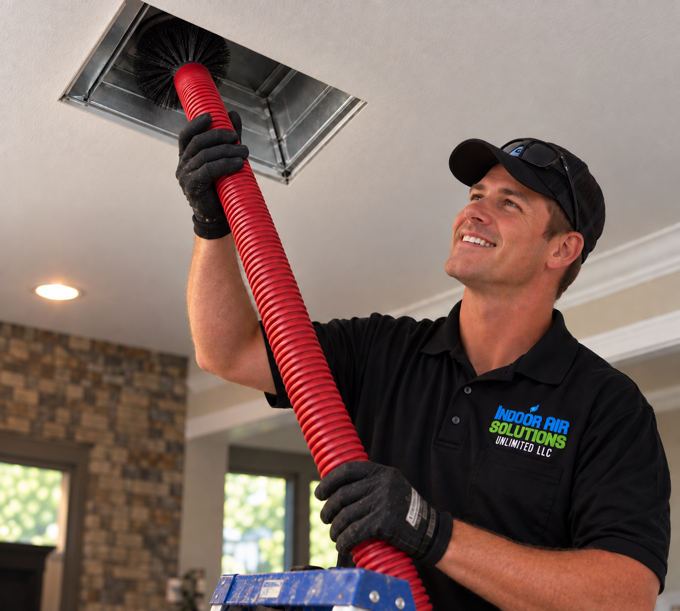 Indoor Air Solutions technician on site